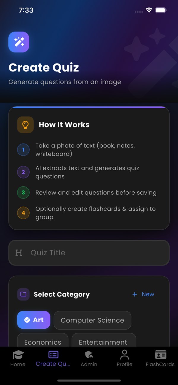 Lyt Quiz: create a quiz from a photo with AI